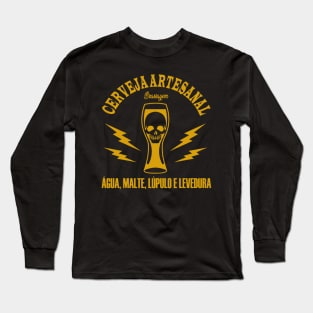 Cerveja Artesanal, Skull Gold Long Sleeve T-Shirt
